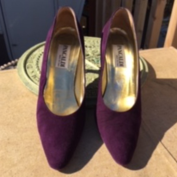 Pancaldi Plum/Purple Suede Size 8 Bar… - Picture 5 of 5